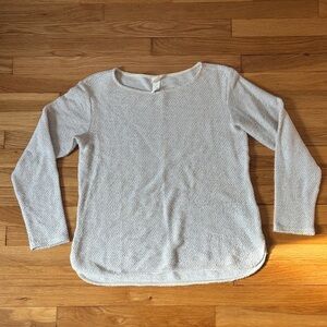 H&M Cream Textured Knit Sweater